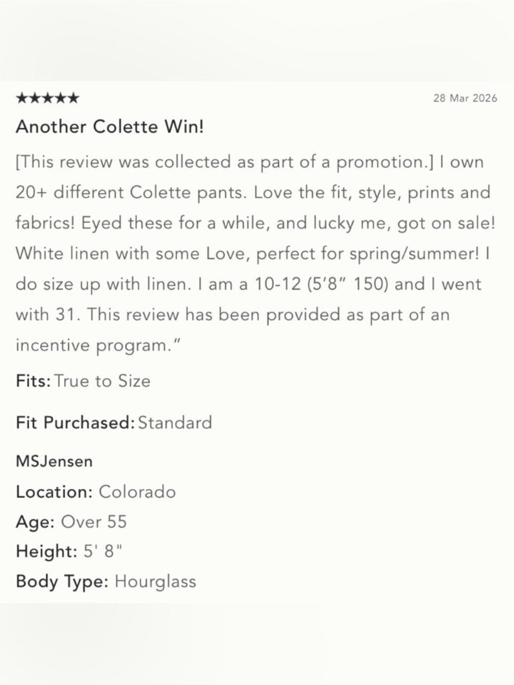 NWT Size 30 - The Colette Linen-Blend Love Notes embroidery Trousers (US$158) - Picture 13 of 16